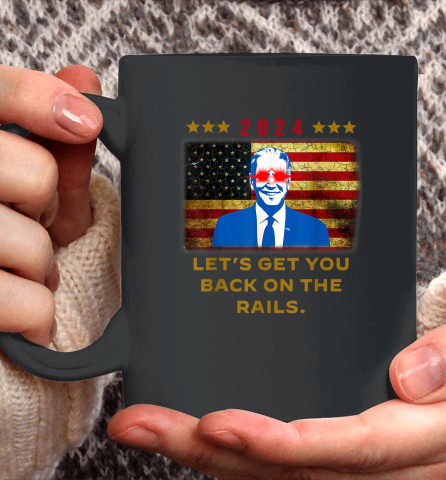 Let's Get You Back On The Rails Joe Biden Dark Brandon Meme Vintage Coffee Mug