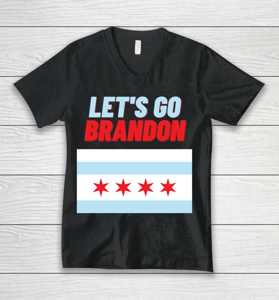 Let's Go Brandon! Chicago Supporters Of Brandon Johnson Unisex V-Neck T-Shirt