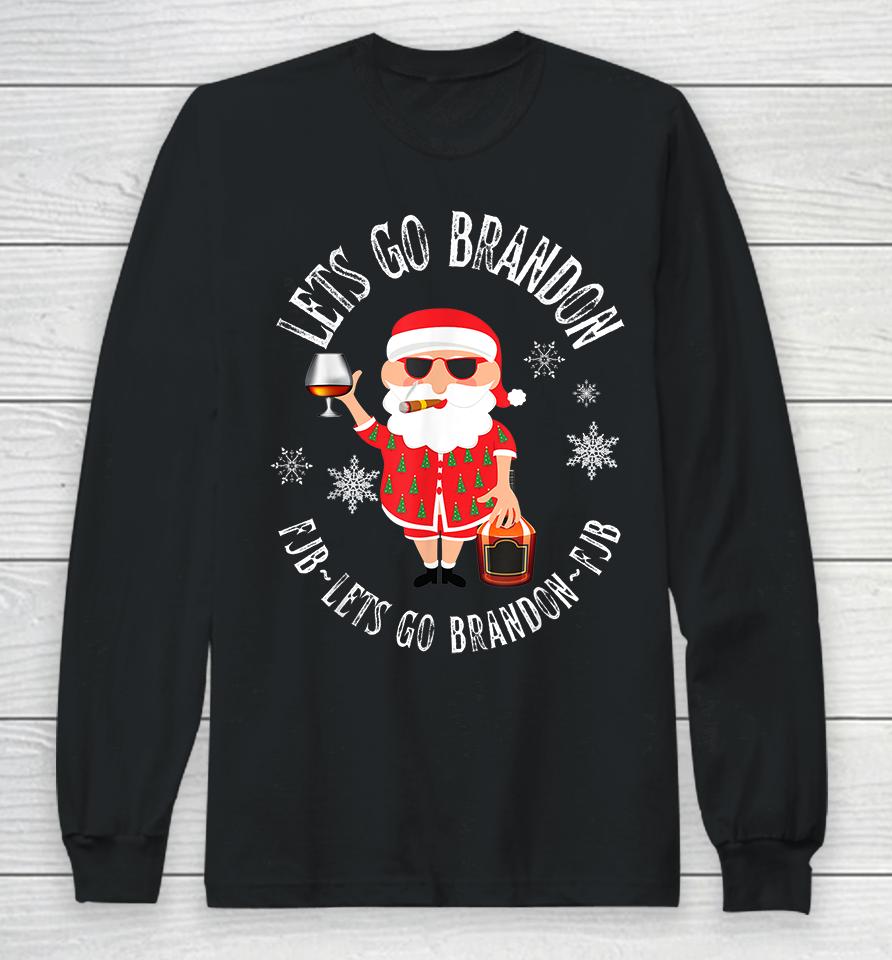 Let's Go Brandon Christmas Eve Holiday Santa Long Sleeve T-Shirt