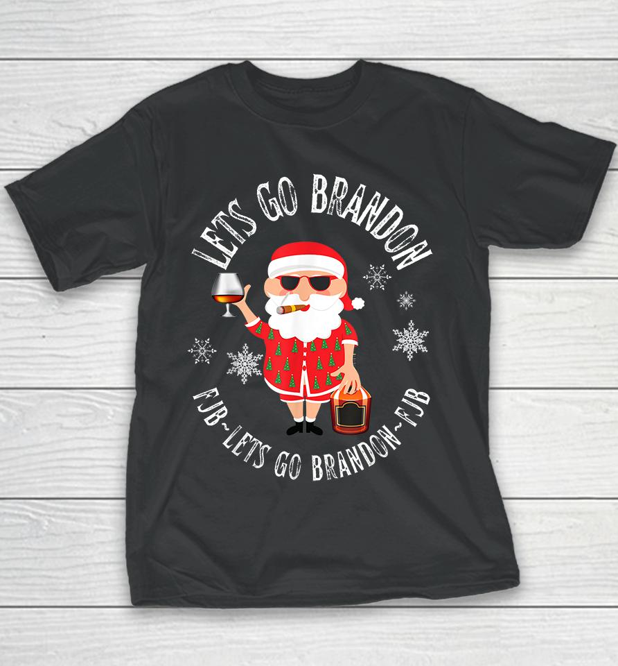 Let's Go Brandon Christmas Eve Holiday Santa Youth T-Shirt