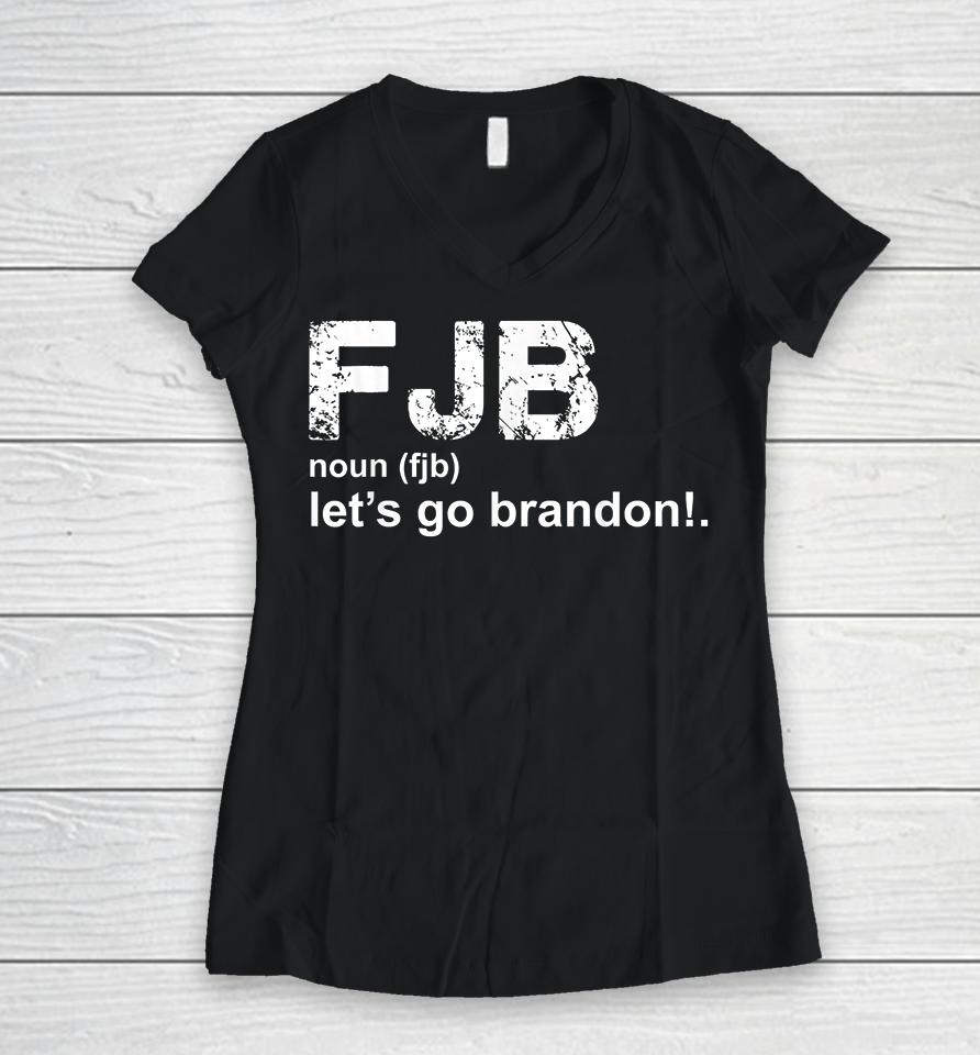 Let's Go Brandon Definition Women V-Neck T-Shirt