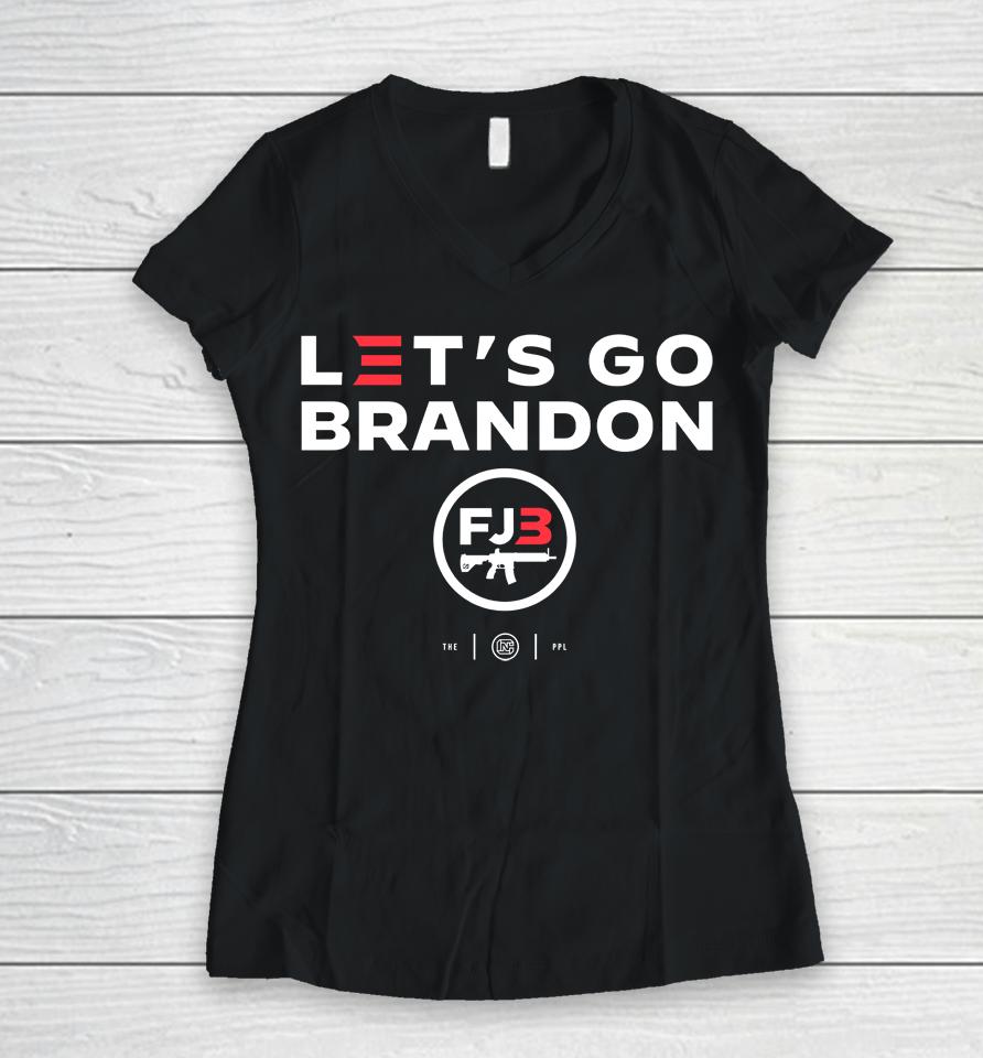 Let's Go Brandon Fjb Women V-Neck T-Shirt