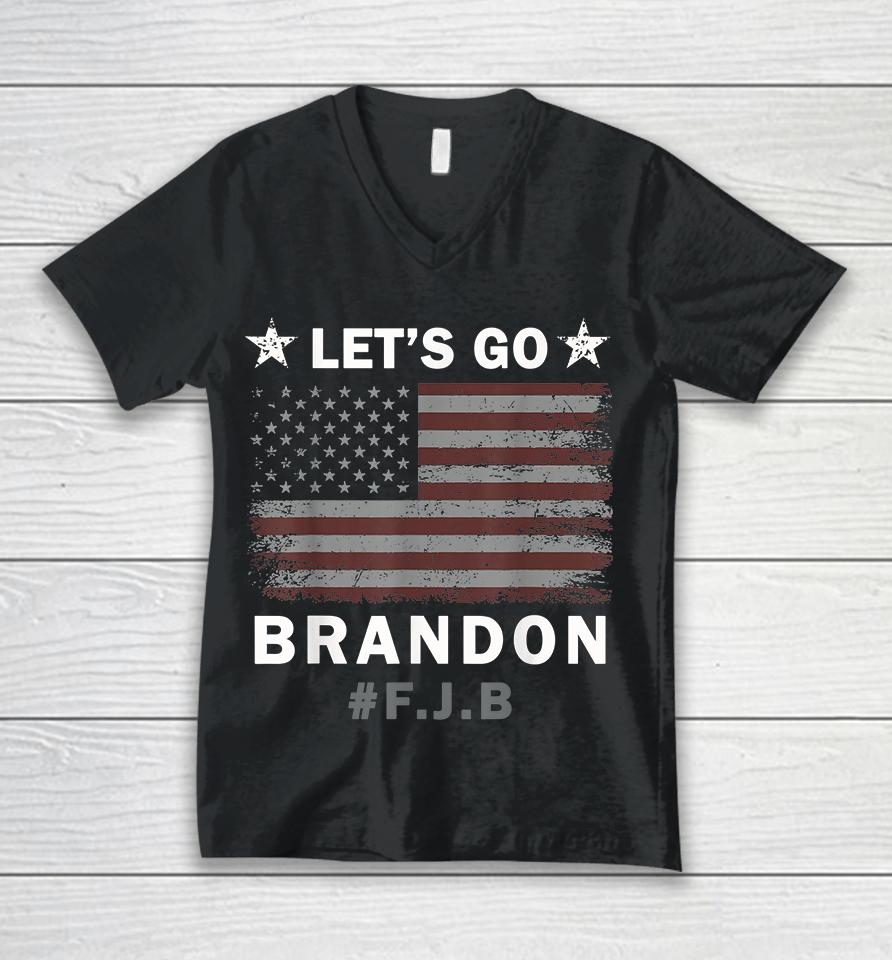 Let's Go Brandon #Fjb Unisex V-Neck T-Shirt