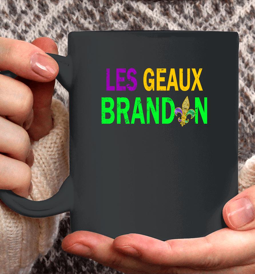 Let's Go Brandon Funny Les Geaux Brandon Mardi Gras Coffee Mug