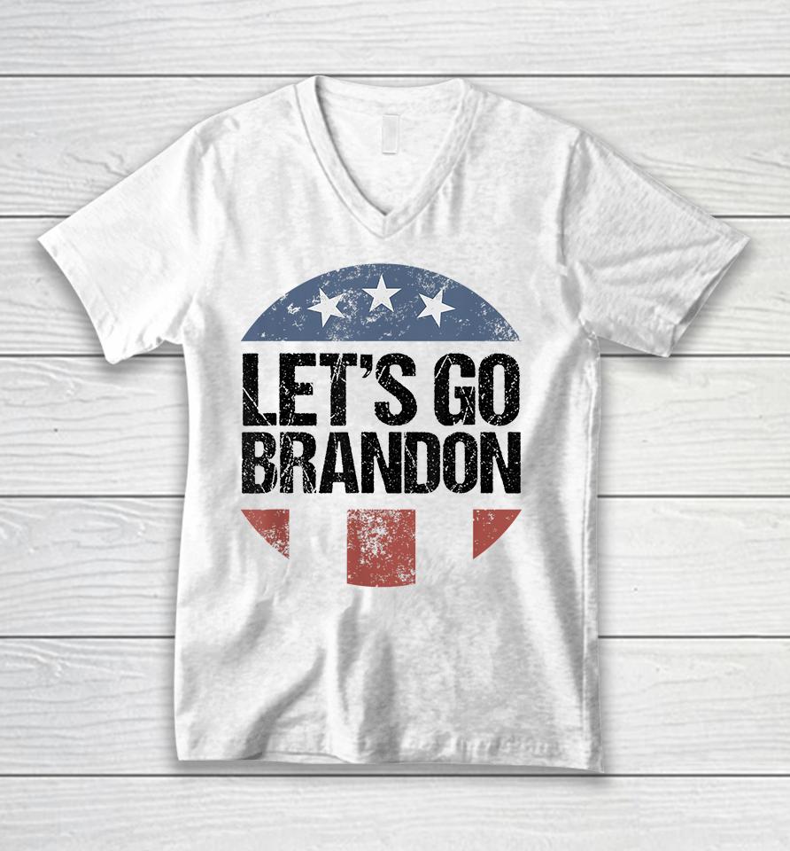 Let's Go Brandon Funny Unisex V-Neck T-Shirt