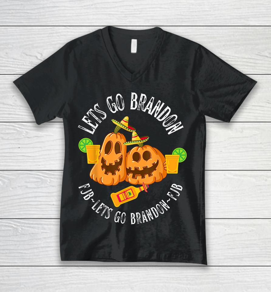 Let's Go Brandon Halloween Thanksgiving Unisex V-Neck T-Shirt