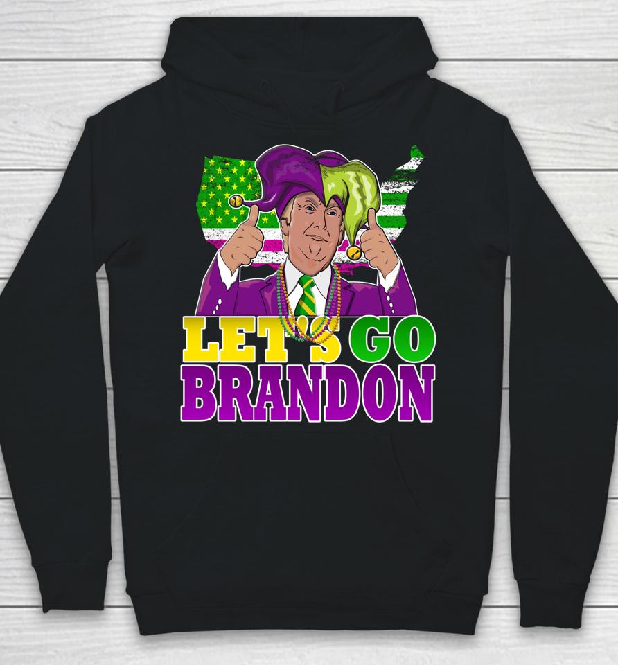 Let's Go Brandon Mardi Gras Trump Hoodie