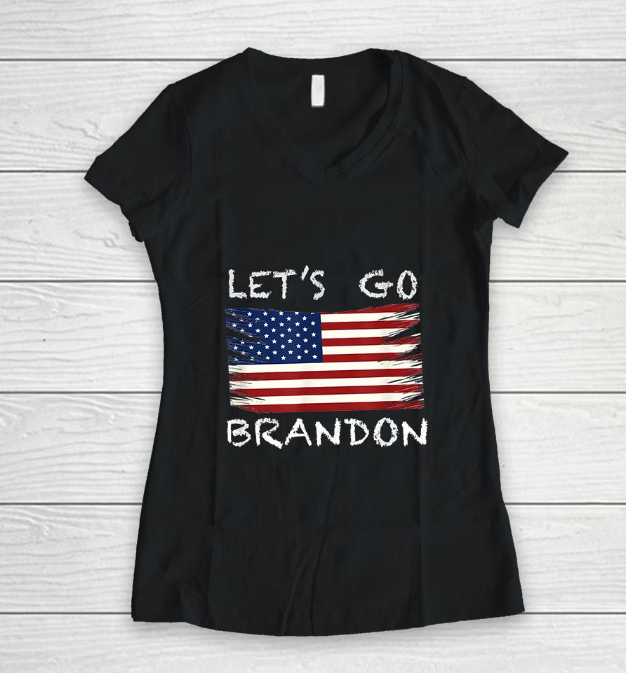 Let's Go Brandon Women V-Neck T-Shirt