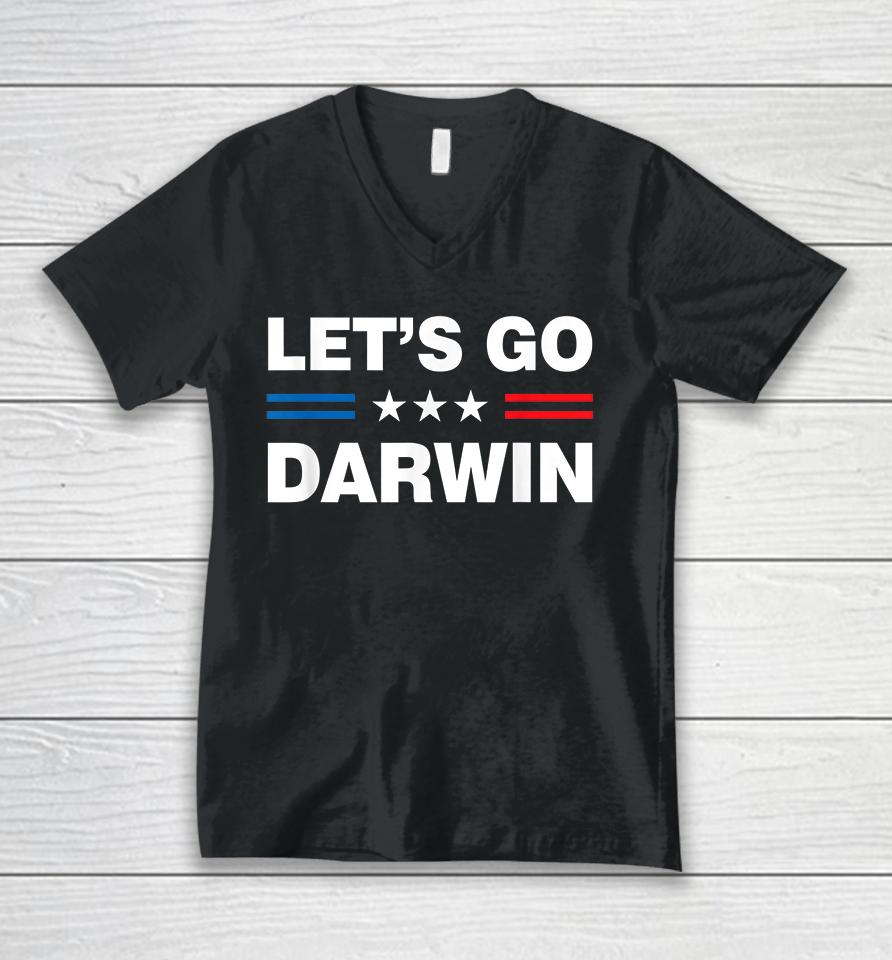 Let's Go Darwin Unisex V-Neck T-Shirt