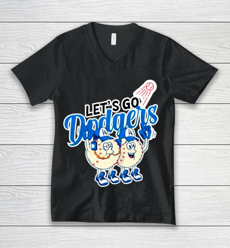 Let’s Go Los Angeles Dodgers Baseball Unisex V-Neck T-Shirt