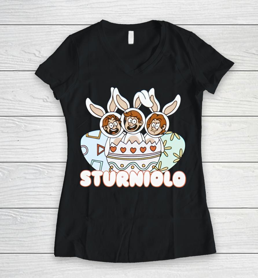 Let's Trip Sturniolo Easter Women V-Neck T-Shirt