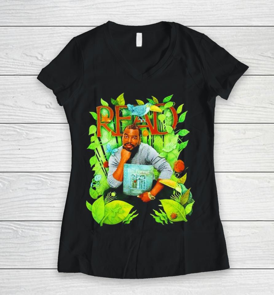 Levar Burton Read The Tin Forest Women V-Neck T-Shirt