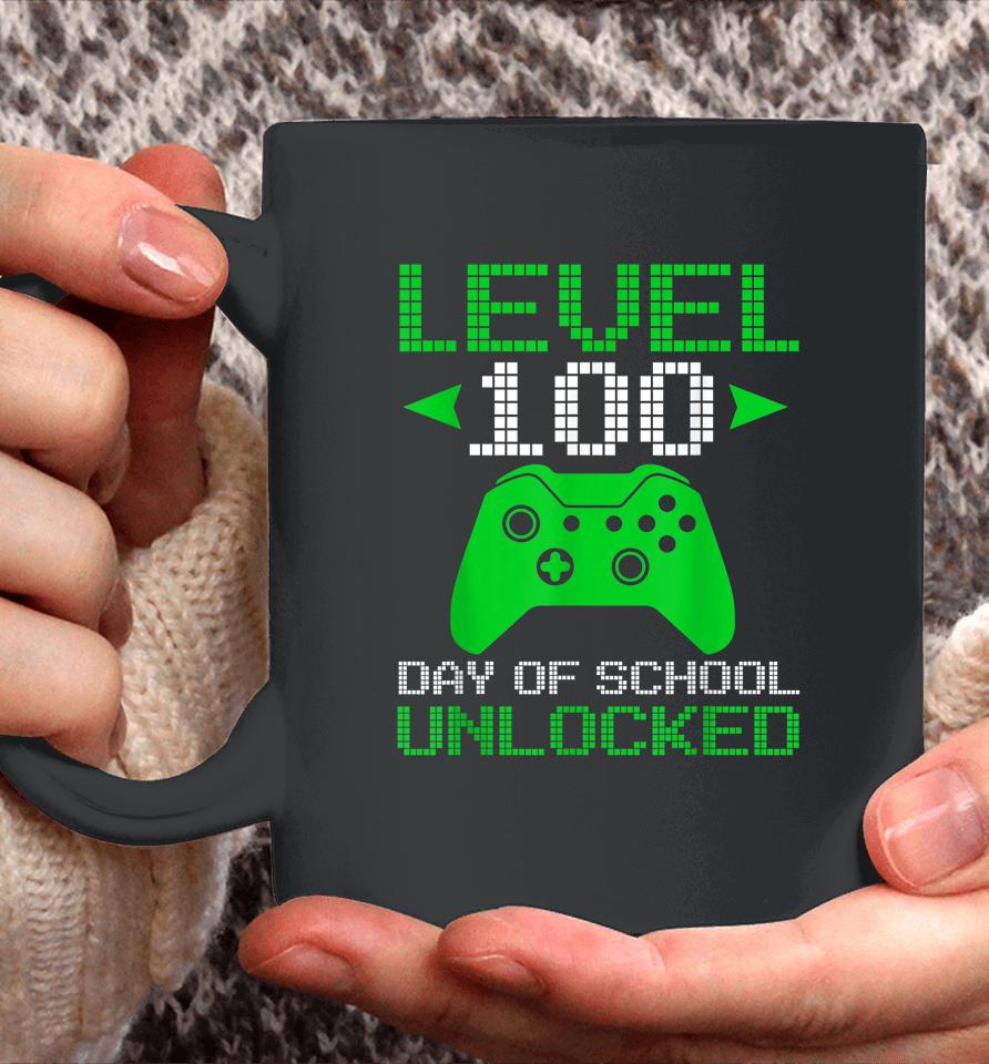 Level 100 Days Of School Unlocked Gamer Video Games Coffee Mug
