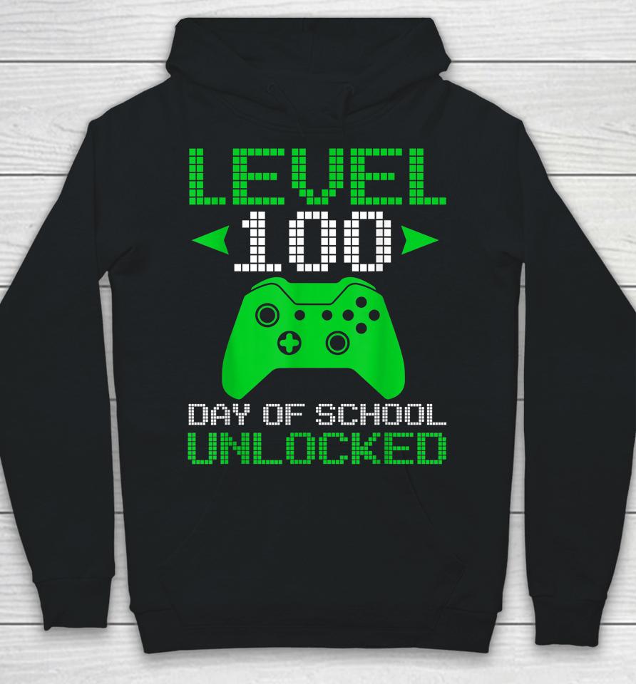 Level 100 Days Of School Unlocked Gamer Video Games Hoodie