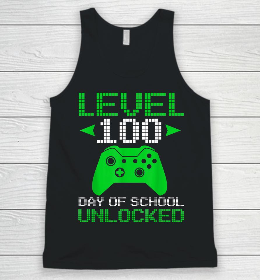 Level 100 Days Of School Unlocked Gamer Video Games Unisex Tank Top