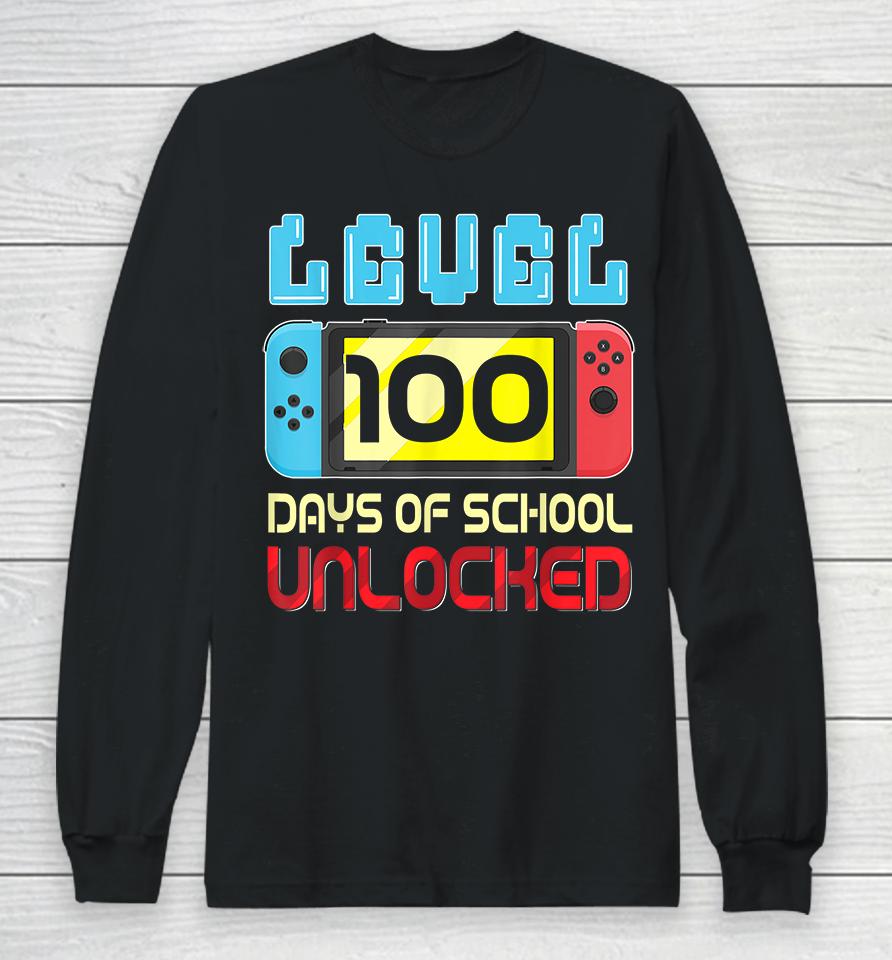 Level 100 Days Of School Unlocked Long Sleeve T-Shirt