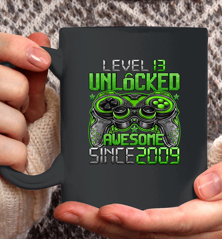 Level 13 Unlocked Awesome Since 2009 13Th Birthday Gifts Boy Coffee Mug