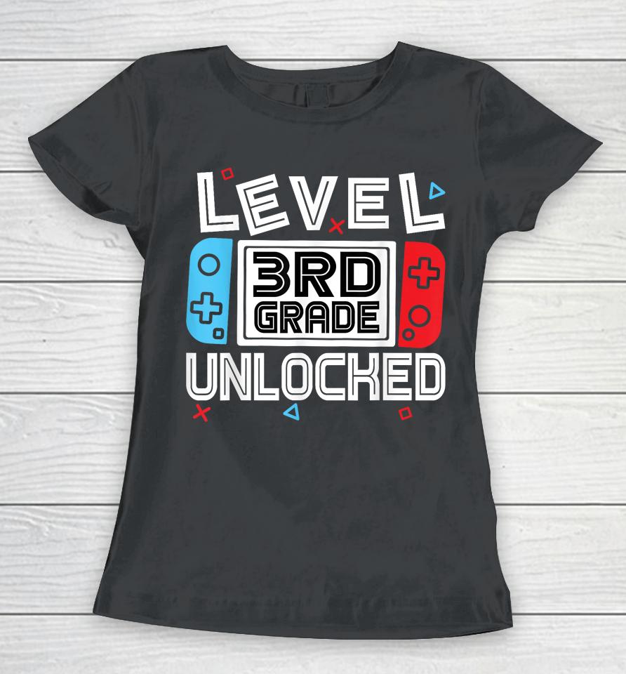 Level 3Rd Grade Unlocked Back To School First Day Boy Girl Women T-Shirt