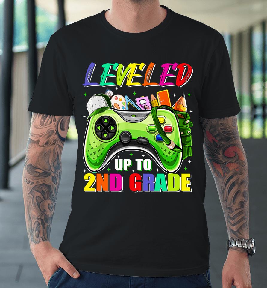 Leveled Up To 2Nd Grade Gamer Back To School First Day Boys Premium T-Shirt