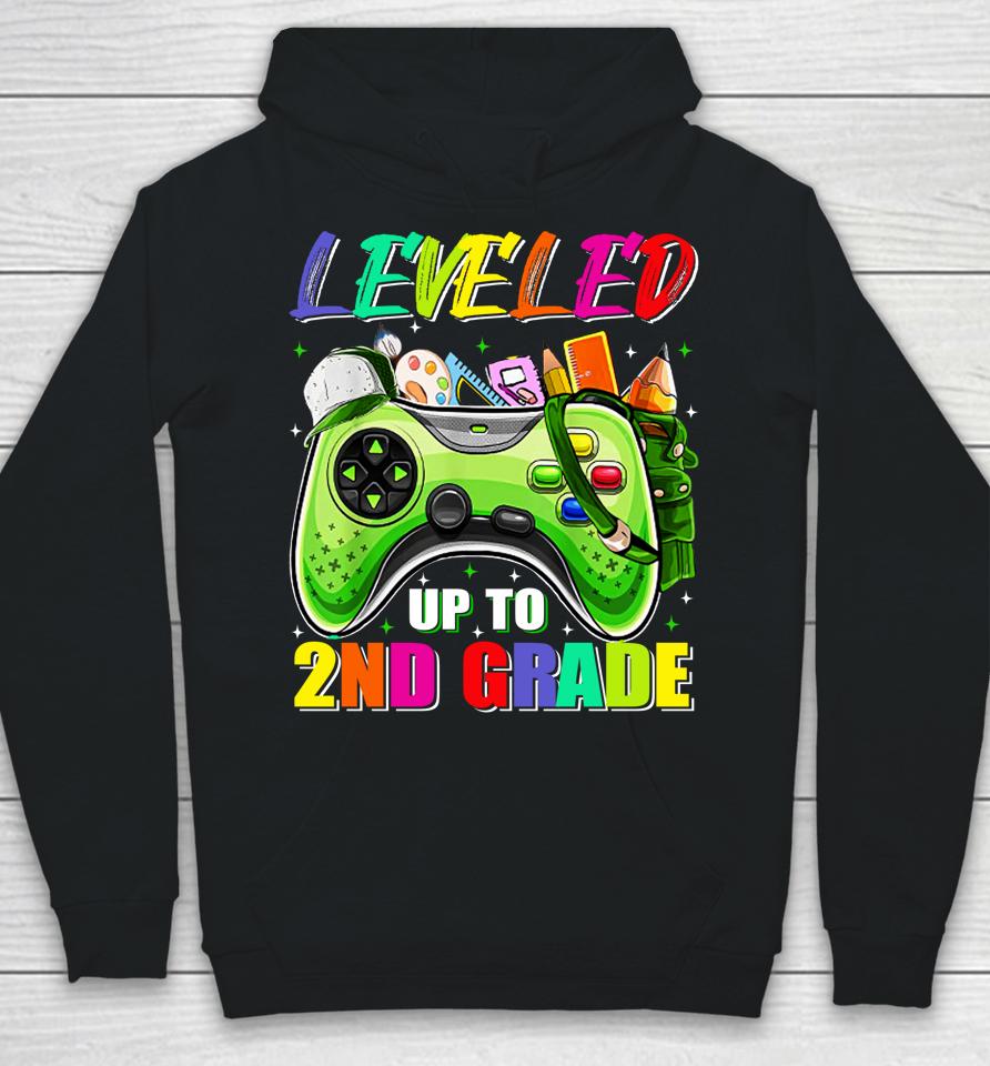 Leveled Up To 2Nd Grade Gamer Back To School First Day Boys Hoodie