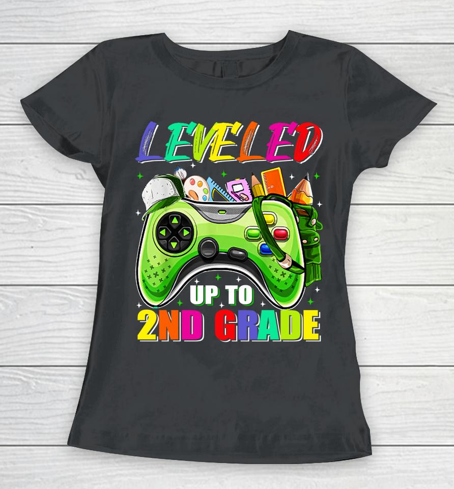 Leveled Up To 2Nd Grade Gamer Back To School First Day Boys Women T-Shirt
