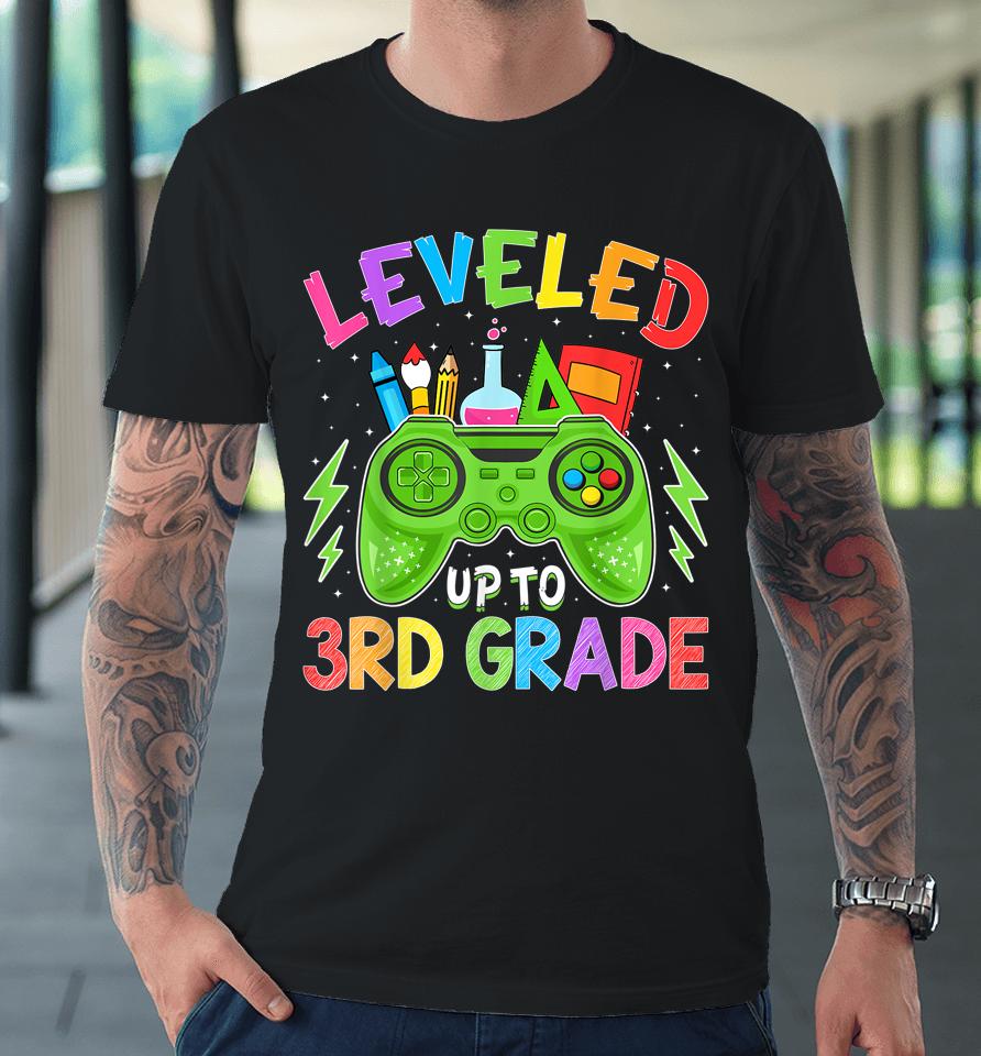 Leveled Up To 3Rd Grade Gamer Back To School First Day Boys Premium T-Shirt