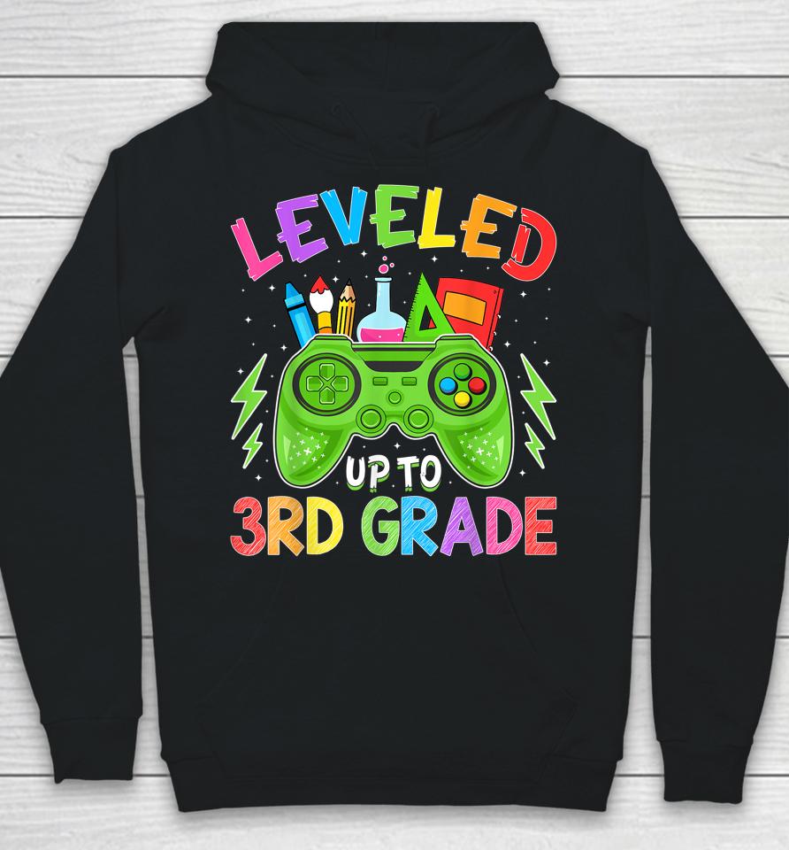 Leveled Up To 3Rd Grade Gamer Back To School First Day Boys Hoodie