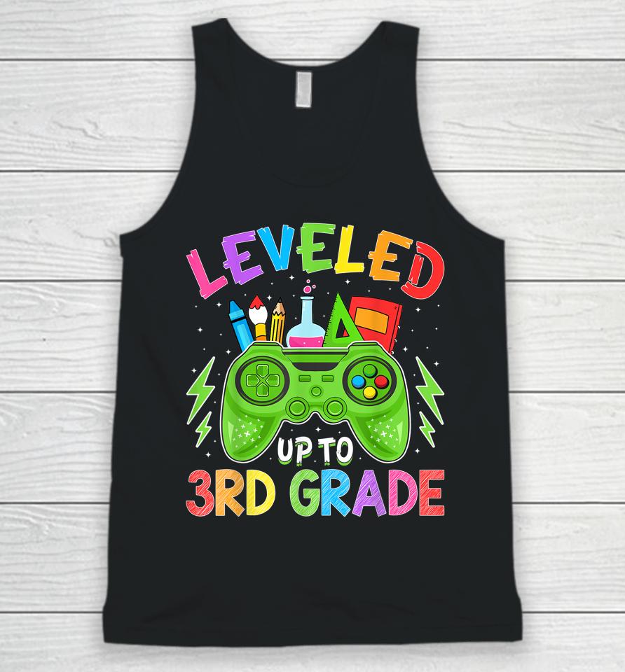 Leveled Up To 3Rd Grade Gamer Back To School First Day Boys Unisex Tank Top