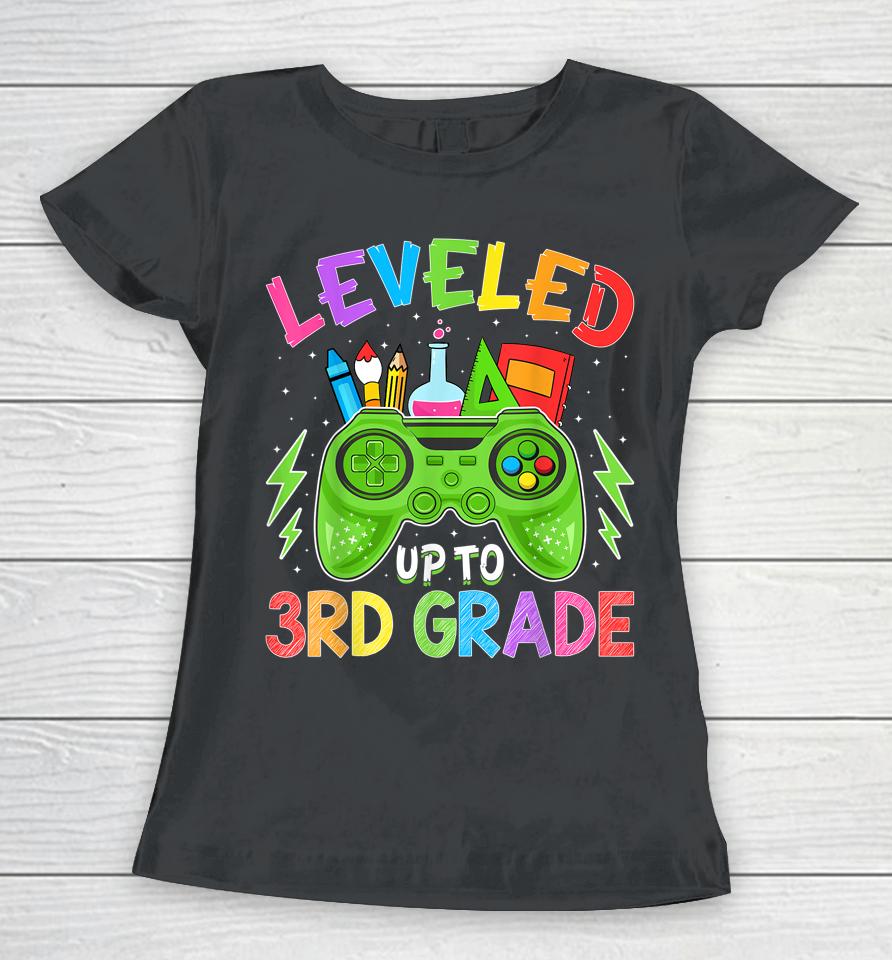 Leveled Up To 3Rd Grade Gamer Back To School First Day Boys Women T-Shirt
