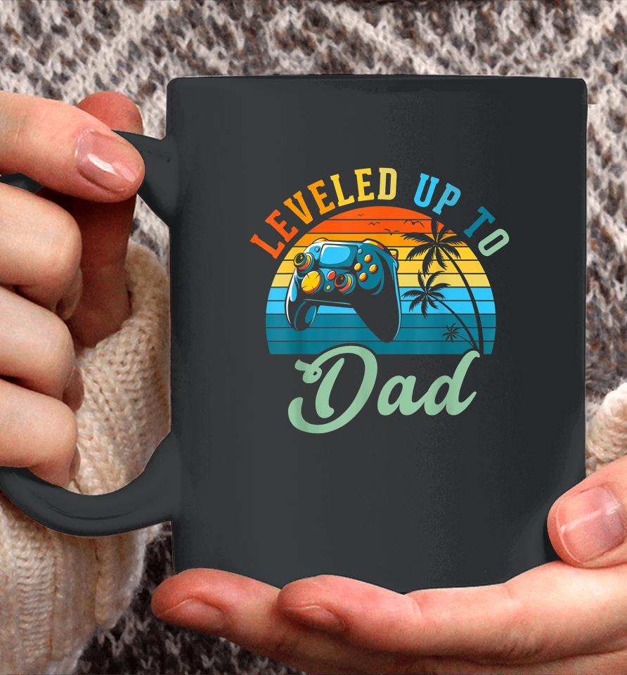 Leveled Up To Dad Birth Announcement Gift Coffee Mug