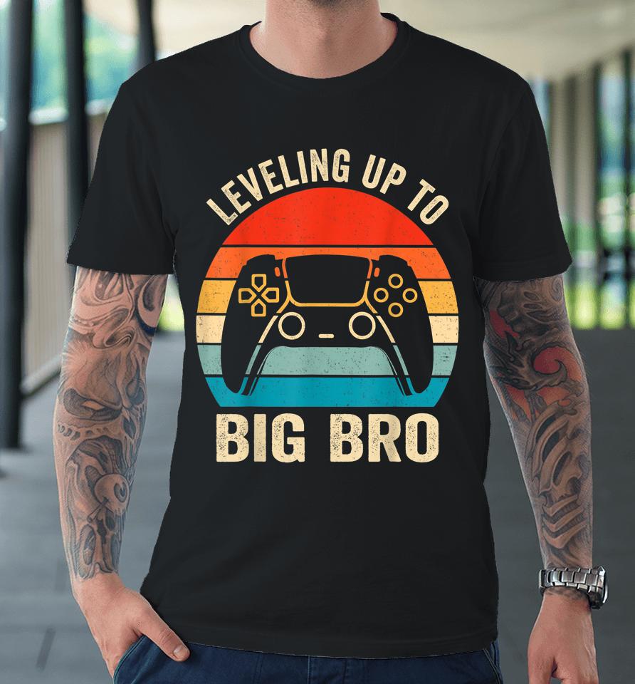 Leveling Up To Big Brother 2023 Funny Gamer Premium T-Shirt