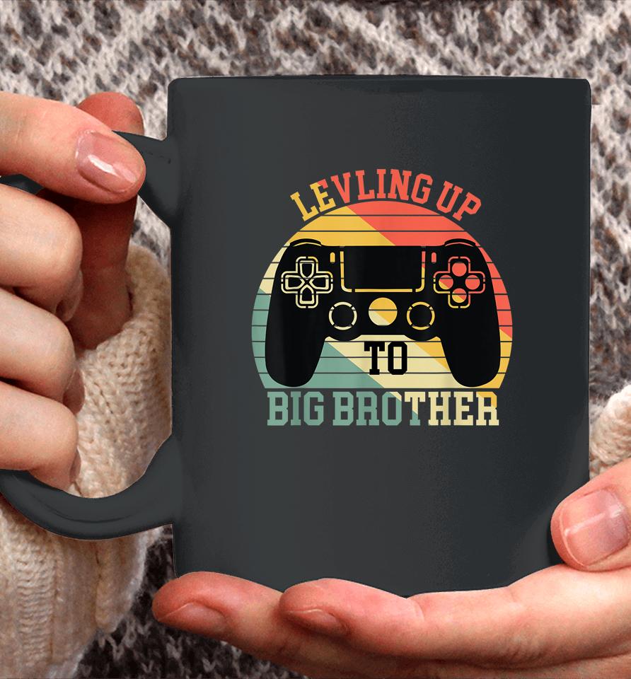 Leveling Up To Big Brother Funny Gamer Vintage Coffee Mug