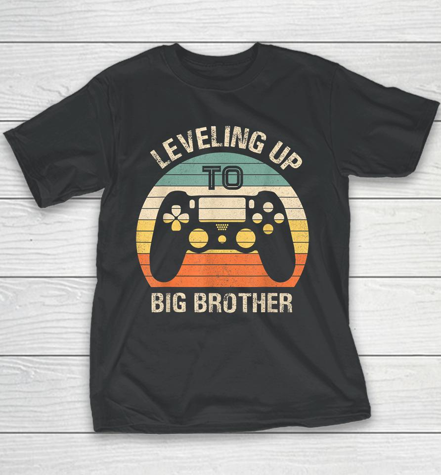 Leveling Up To Big Brother Gamer Vintage Youth T-Shirt