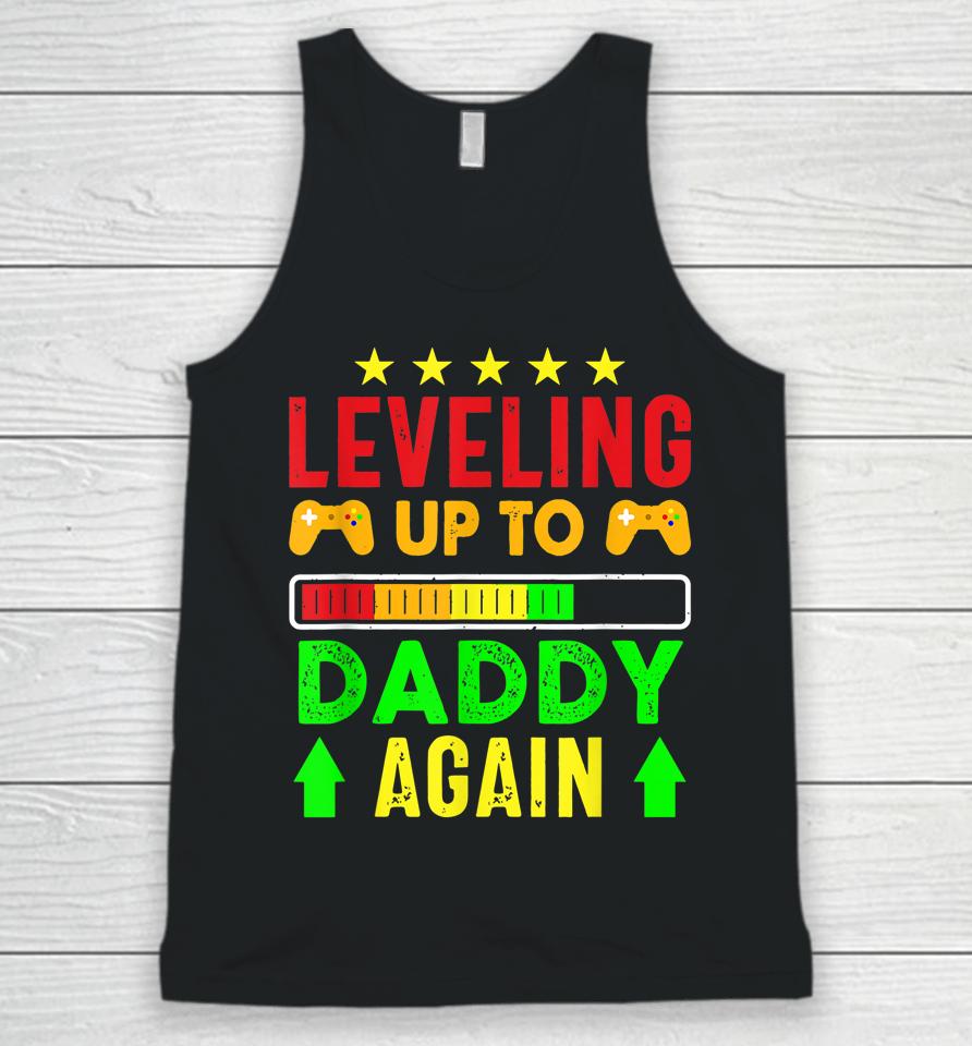 Leveling Up To Daddy Again Gamer Expecting New Baby Unisex Tank Top
