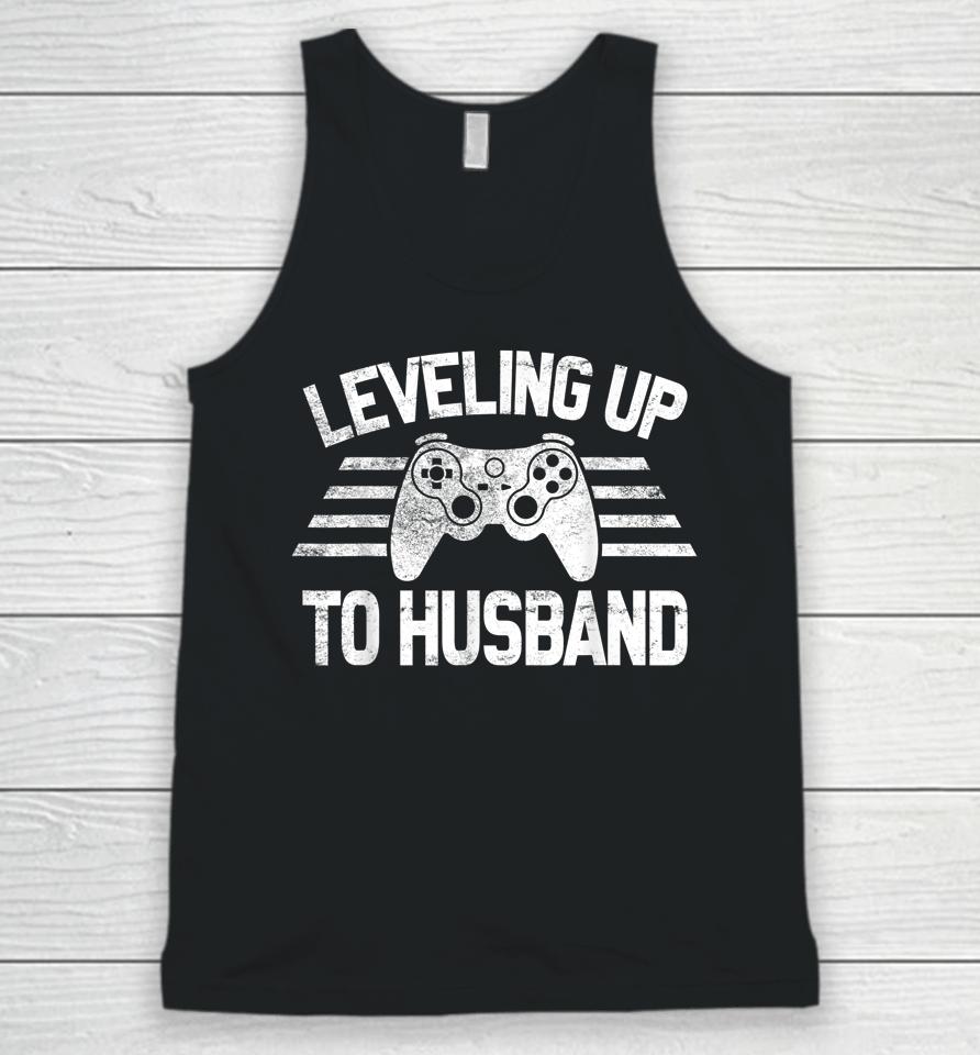 Leveling Up To Husband Funny Video Game Unisex Tank Top