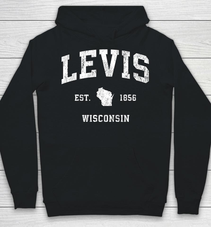 Levis Wisconsin Wi Vintage Athletic Sports Design Hoodie