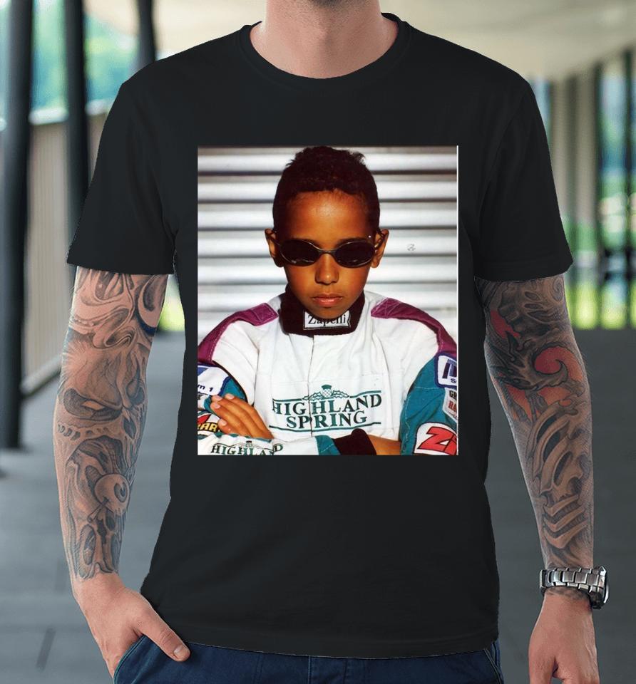Lewis Hamilton Wearing Image Of Himself Premium T-Shirt