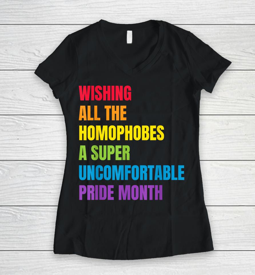Lgbt Pride Month Design For Gay Pride Women V-Neck T-Shirt