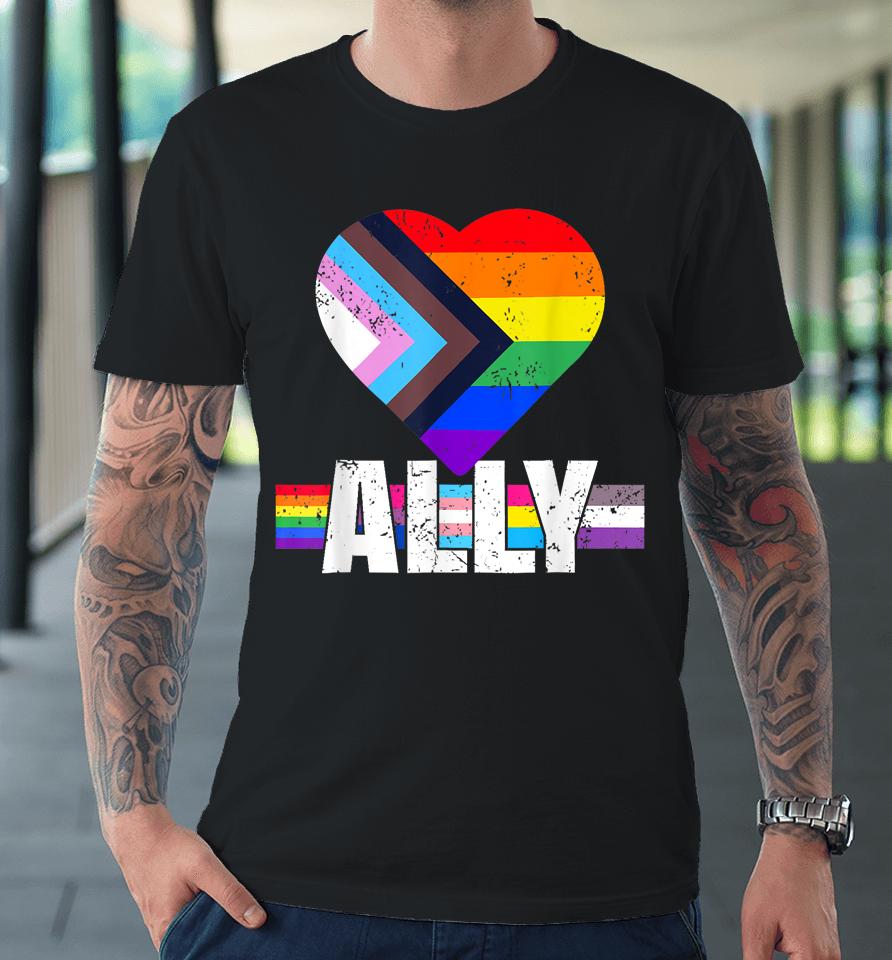 Lgbtq Ally For Gay Pride Month Transgender Flag Premium T-Shirt
