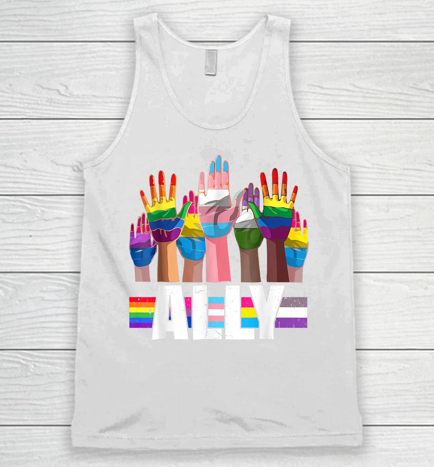 Lgbtq Ally For Gay Pride Month Transgender Flag Unisex Tank Top