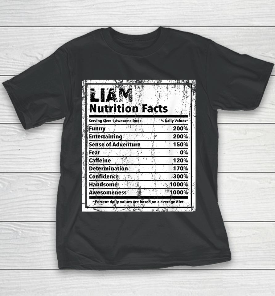 Liam Nutrition Facts Youth T-Shirt