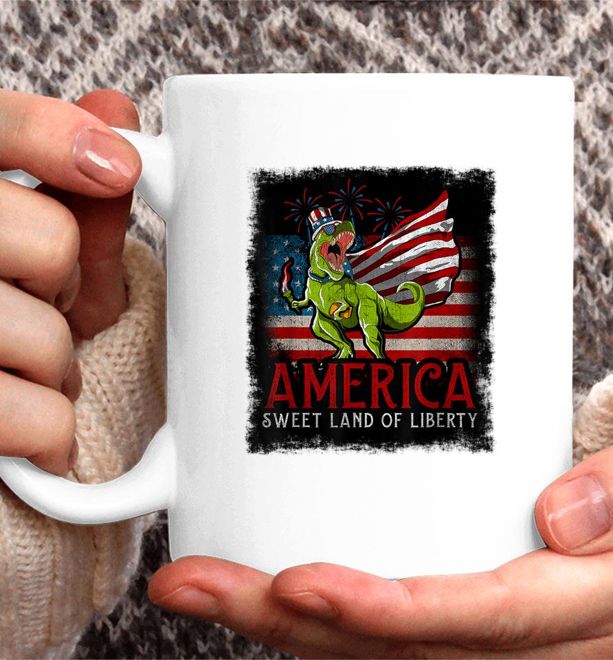 Libertysaurus Rex America Sweet Land Of Liberty 4Th Of July Coffee Mug