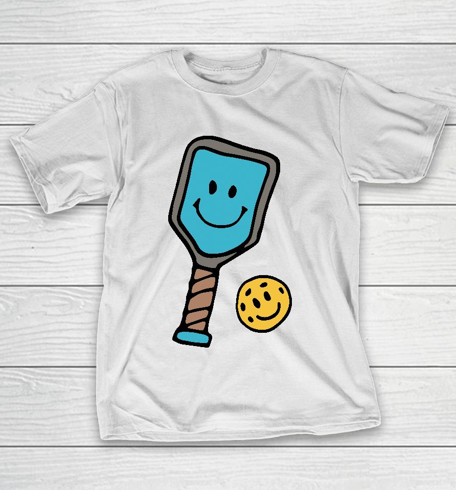 Life Is Good Merch Quirky Smiley Pickleball T-Shirt