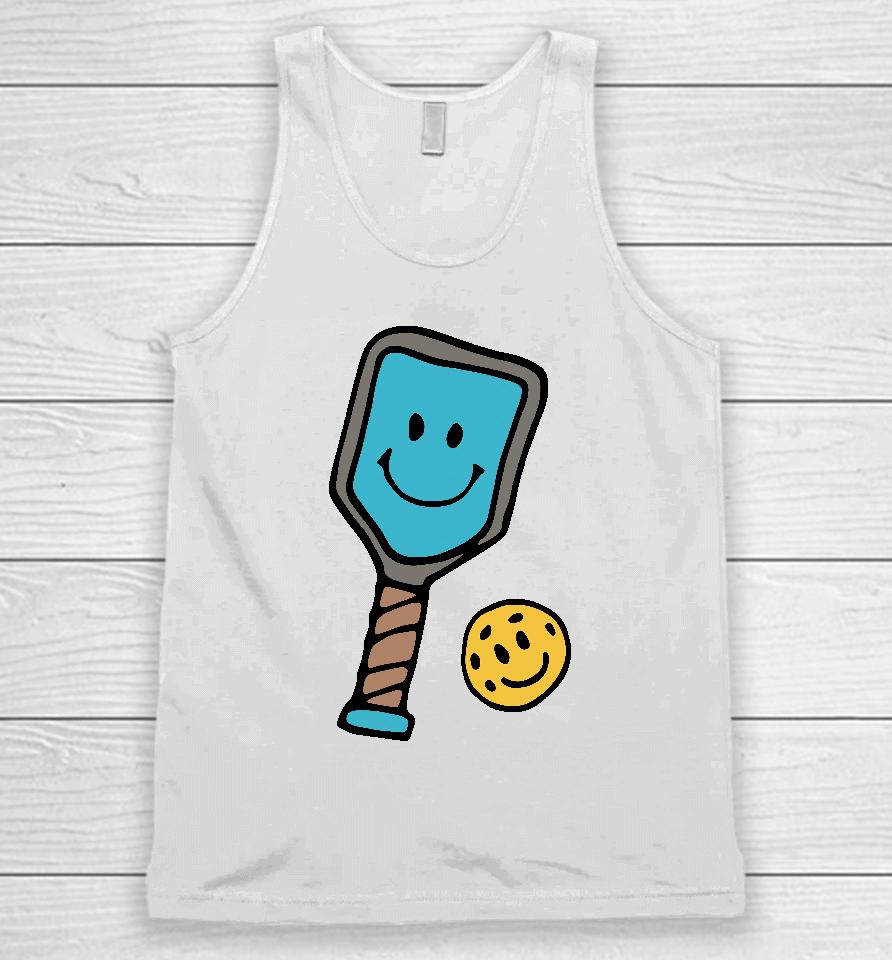 Life Is Good Merch Quirky Smiley Pickleball Unisex Tank Top