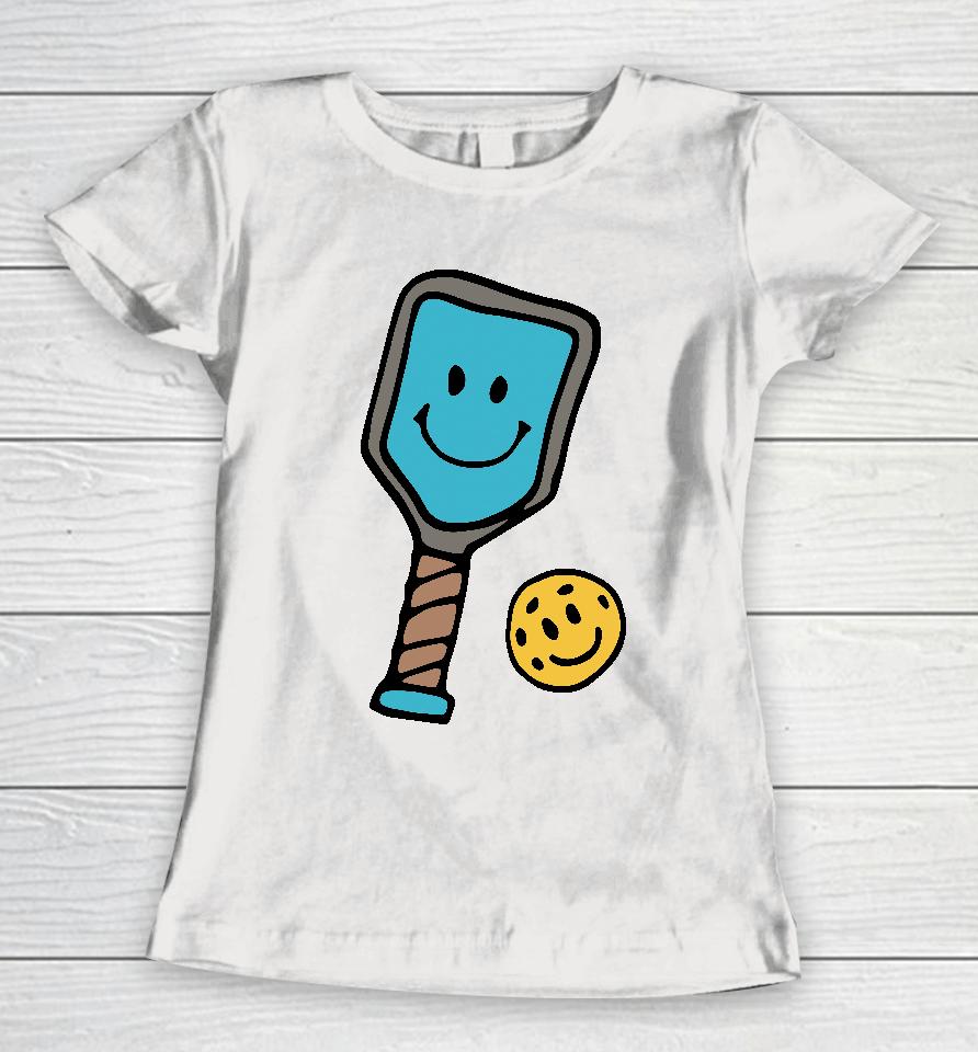 Life Is Good Merch Quirky Smiley Pickleball Women T-Shirt