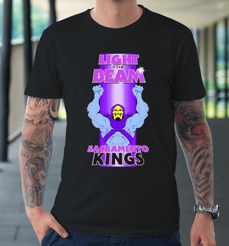 Light The Beam Sacramento Kings Monster Skull Yellow Premium T-Shirt