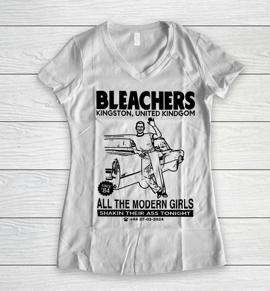 Limited Bleachers Kingston United Kindgom All The Modern Girls Women V-Neck T-Shirt