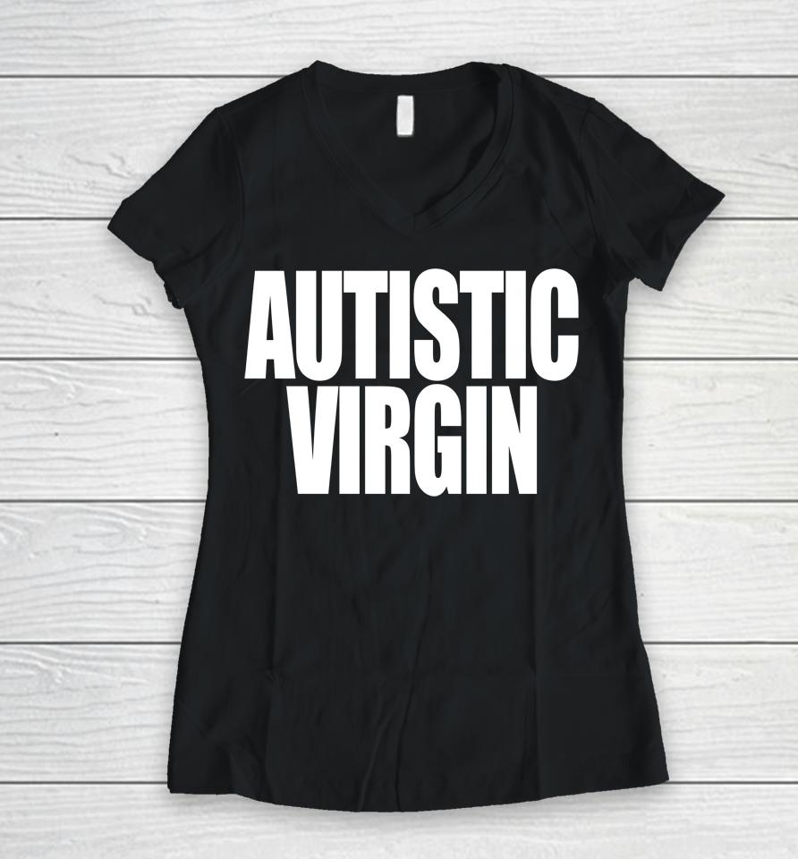 Limited Neo Punk Autistic Virgin Women V-Neck T-Shirt