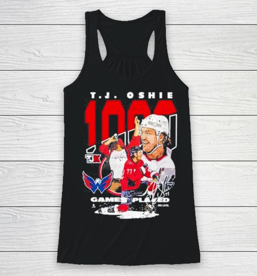 Limited Tj Oshie 1000 Games Played Racerback Tank