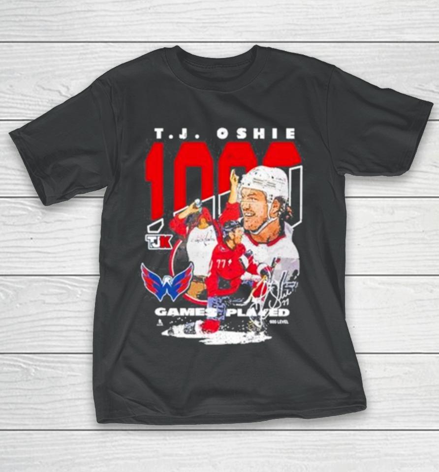 Limited Tj Oshie 1000 Games Played T-Shirt